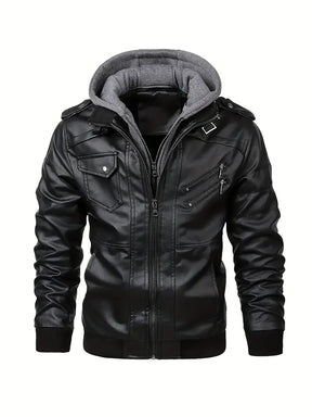 Jaqueta Couro Moto Casual Inverno PU