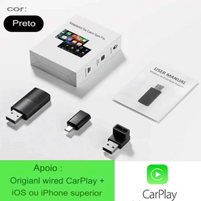 Adaptador Carplay sem Fio 5G Android/IPhone Auto 2 in 1