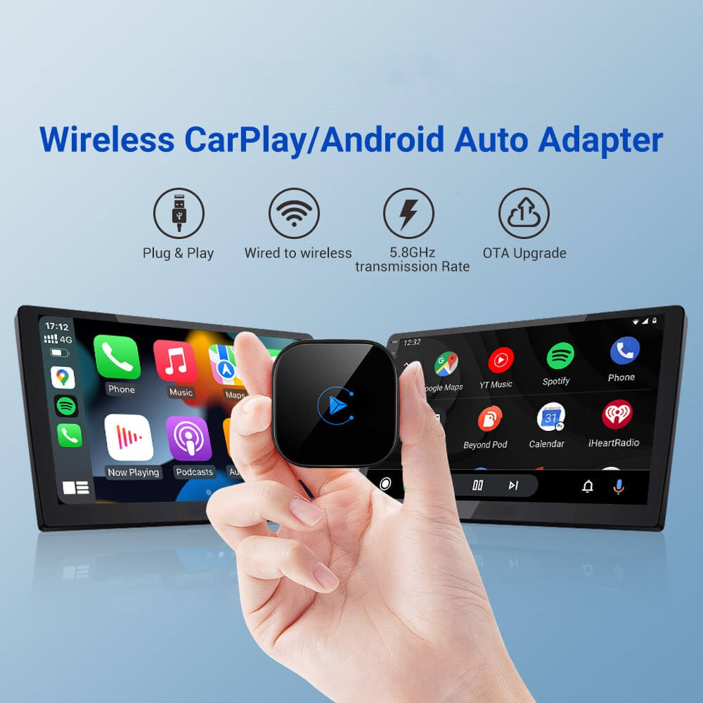 Adaptador Carplay sem Fio 5G Android/IPhone Auto 2 in 1