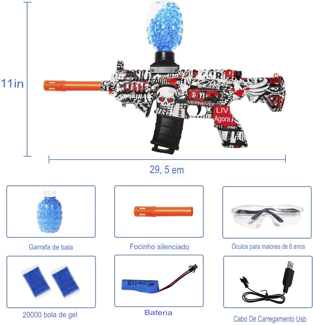 GelStrike Force Lançador de Bolinhas Elétrica + 5 Mil Bolinhas